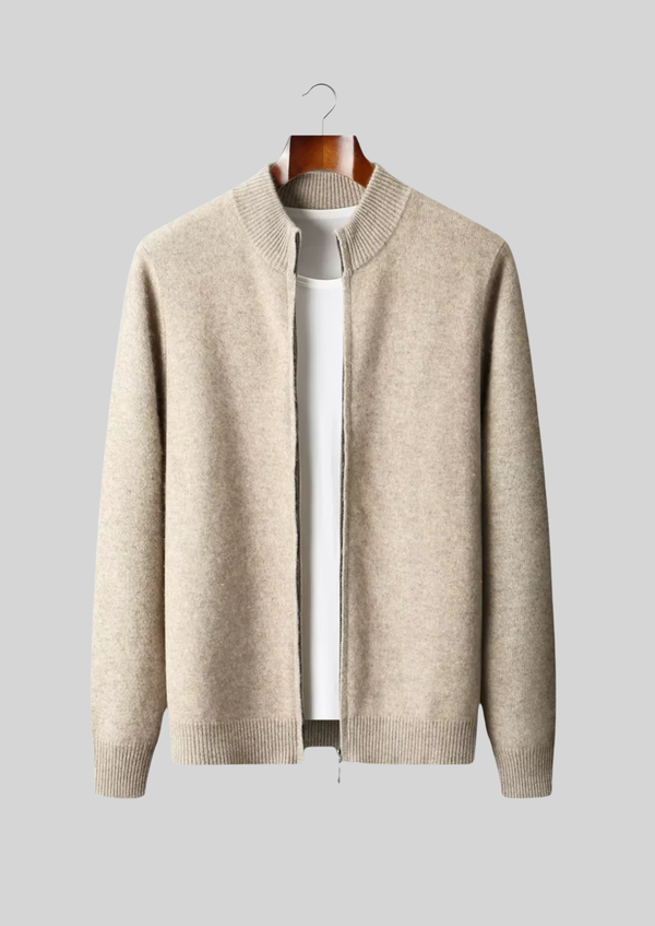 The Zipper Cardigan – Pure Extra-Fine Merino Wool