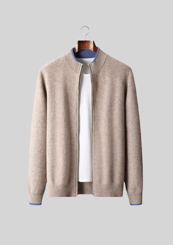 The Luzzo Dual-Tone Cardigan – Superfine Merino Wool